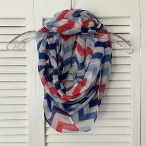 Unbranded infinity scarf chevron print patriotic color 4th of July, USA, Freedom